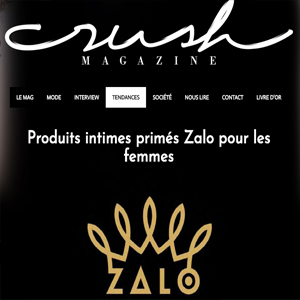 Award-winning Zalo products have landed in crush magazine in France